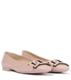 TOD'S GOMMA PATENT LEATHER BALLET FLATS,P00539034