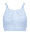 LIVE THE PROCESS RIBBED-KNIT CROP TOP,P00543383