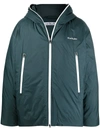 Acne Studios Dark Teal Padded Ripstop Shell Jacket In Green