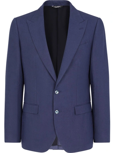 Dolce & Gabbana Single-breasted Two-piece Suit In Blue