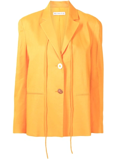 Rejina Pyo Ashley String-embellished Blazer In Yellow