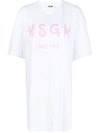 MSGM LOGO PRINT T-SHIRT DRESS