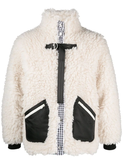 Sandy Liang Seven Faux Fur Fleece Jacket In White