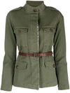 BAZAR DELUXE BELTED WAIST SAFARI JACKET