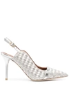 MALONE SOULIERS MARION 85MM INTERWOVEN PUMPS