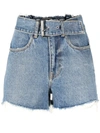 ALEXANDER WANG HIGH-WAISTED DENIM SHORTS