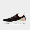 Nike Women's Epic Phantom React Flyknit 2 Running Sneakers From Finish Line In Black/bright Mango/smoke Grey/multi-color