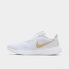 Nike Revolution 5 Women's Running Shoe In White/platinum Tint/metallic Gold Star