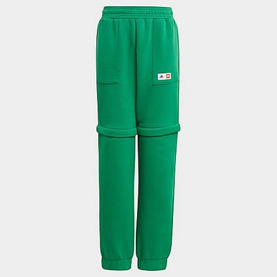 Adidas Originals Adidas Kids' X Classic Lego® Two-in-one Slim Jogger Training Pants In Green/bright Blue