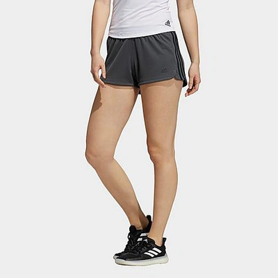 Adidas Originals Adidas Women's Pacer 3-stripes Training Shorts In Grey/black