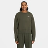 Nike Cotton Blend Fleece Crewneck Sweatshirt In Green