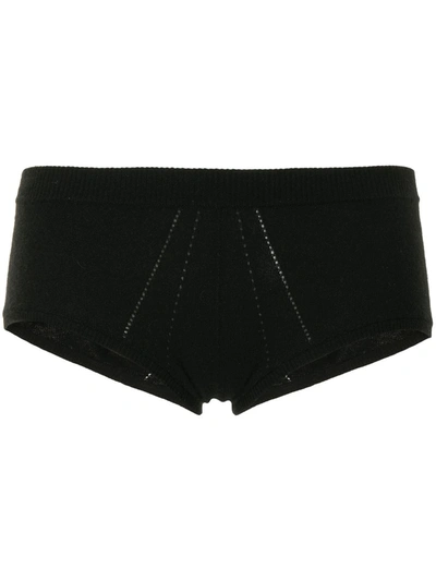 Kiki De Montparnasse Cashmere Brief Shorts In Black