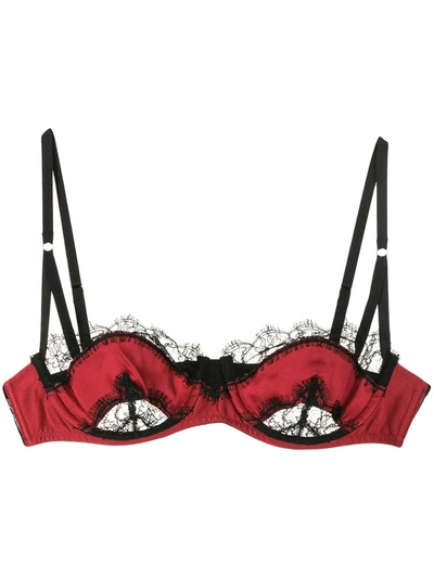 KIKI DE MONTPARNASSE BALCONETTE LACE SILK BRA