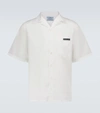 PRADA COTTON POPLIN BOWLING SHIRT,P00521858