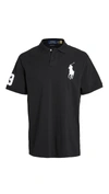 Polo Ralph Lauren Big Pony Cotton Piquet Polo Shirt In Black
