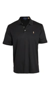 Polo Ralph Lauren Men's Big & Tall Classic Fit Soft Cotton Polo In Black Marl Heather