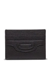BALENCIAGA CARDHOLDER IN GRAINED LEATHER WITH LOGO