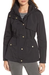 Cole Haan Packable Raincoat In Black