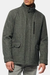Andrew Marc Mullins Quilted Bib Jacket In Grey
