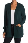 Madewell Open Front Patch Pocket Cardigan In Smoky Spruce