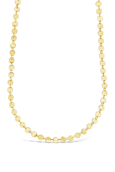 Sterling Forever 14k Yellow Gold Plated Round Disc Long Chain Necklace In Gold