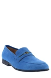 Robert Graham Mitchum Leather Penny Loafer In Sky