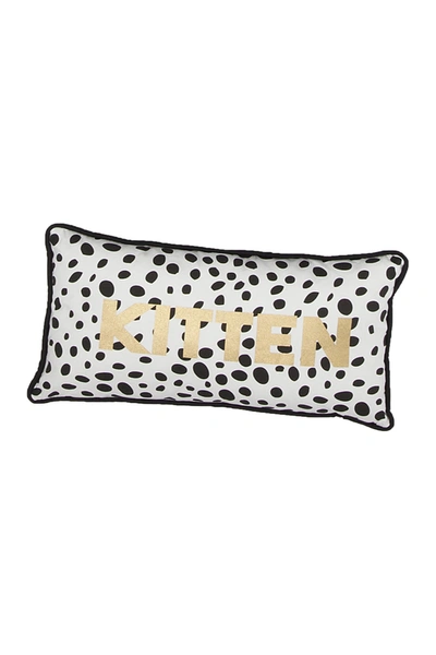 8 Oak Lane Black Dalmatian Kitten Pillow