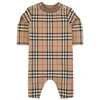 BURBERRY BURBERRY BEIGE VINTAGE CHECK JUMPSUIT,8036579-A7028