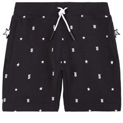 Burberry Black Star And Monogram Motif Shorts In Blue