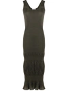 JW ANDERSON RUCHED SLEEVELESS TANK DRESS