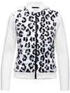 Aztech Mountain Dale Of Aspen Panelled Leopard-print Knitted Jacket In White