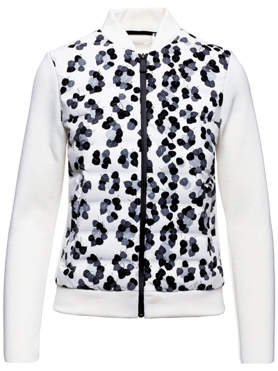 Aztech Mountain Dale Of Aspen Panelled Leopard-print Knitted Jacket In White