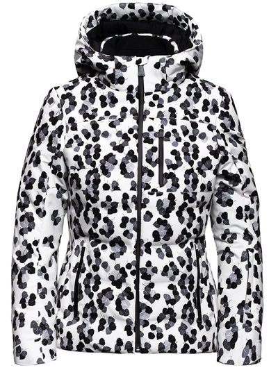 Aztech Mountain Nuke Leopard-print Hooded Jacket In White