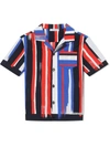 DOLCE & GABBANA PAINTED STRIPE SHORT-SLEEVE SHIRT