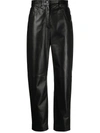 DOLCE & GABBANA HIGH-WAISTED LEATHER TROUSERS