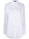 Dolce & Gabbana Long-sleeved Cotton Shirt In White