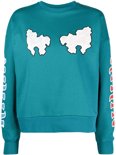 Kirin Dragon Patch Sweatshirt In Blue