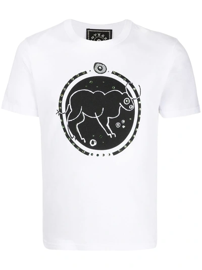 10 Corso Como Taurus Print T-shirt In White