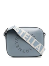 Stella Mccartney Perforated Logo Alter Napa Crossbody Bag In Blue