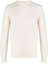 Barrie Embroidered Logo Cashmere Jumper In Neutrals