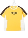 FENDI FF LOGO-TAPE CREW-NECK T-SHIRT