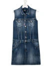 DSQUARED2 TEEN SLEEVELESS DENIM DRESS