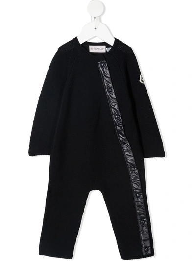 Moncler Babies' Pagliacietto Knitted Onesie Navy