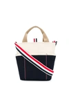 THOM BROWNE LARGE DOUBLE-FACE CANVAS BUCKET BAG