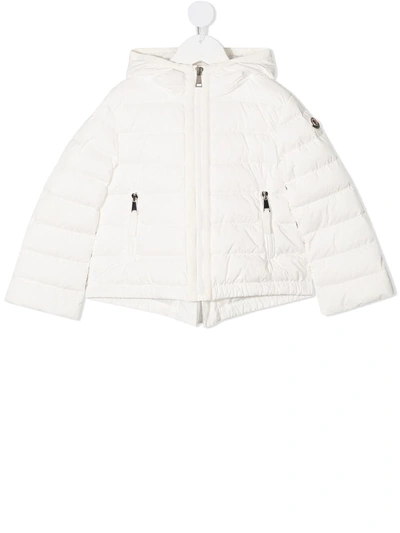 Moncler Kids' Hooded Down-padded Jacket In White