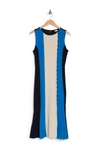Alexia Admor Anna Colorblock Slit Midi Dress In Azure Multi