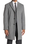 Tommy Hilfiger Men's Addison Wool-blend Trim Fit Overcoats In Light Grey