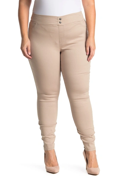 Hue Classic Smooth Denim Leggings In Pebble