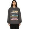 WE11 DONE GREY FRONT LOGO SWEATSHIRT