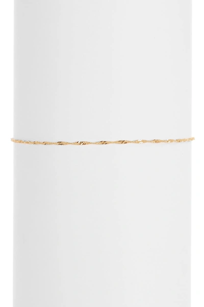 Karat Rush Diamond-cut Singapore Bracelet In Yellow